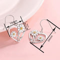 Small Daisy Drop Earrings For Women Metal Oil Painted Heart Charm Elegant Forest Style Jewelry view 4