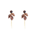 Vintage Maillard Leopard Print Acrylic Flower Petal Long Alloy Chain Tassel Drop Earrings For Women view 5