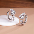 Light Luxury Round Geometric Stud Earrings For Women, Elegant Versatile Commuter Ear Clips view 1