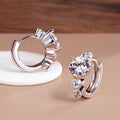 Light Luxury Round Geometric Stud Earrings For Women, Elegant Versatile Commuter Ear Clips view 2