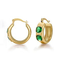Exotic Emerald Green Ear Cuff For Women Luxury Evening Dress Banquet Jewelry Accessory Earrings view 2