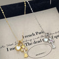 Light Luxury Zircon Cross Heart Pendant Sweater Necklace For Women view 3