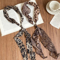 Vintage Maillard Chiffon Resin Leopard Python Print Geometric Round Sweater Necklace For Women view 2