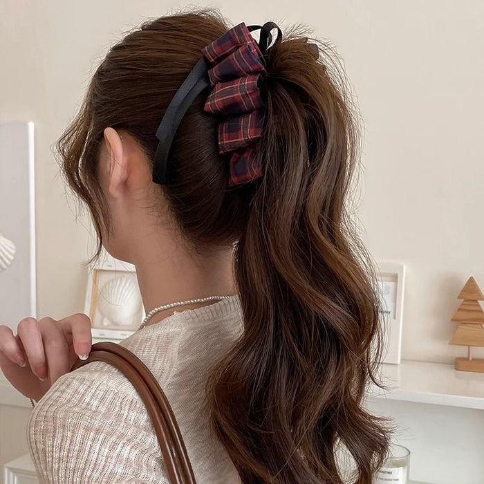 Pleated Banana Hair Clip Simple Vintage Elegant Hair Accessory