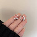 18K Gold Plated Copper Round Zircon Geometric Stud Earrings For Women, Light Luxury Fashion view 4