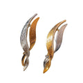 Light Luxury Copper Zircon Oval Geometric Twist Brooch For French Vintage Suit Styling view 5