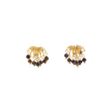 Elegant Vintage French Firework Waterfall Tiger Eye Bead Rhinestone Alloy Stud Chandelier Earrings view 5