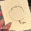 18K Gold Plated Sparkling Zircon Star Bangle Light Luxury Fashion Jewelry For Women view 1