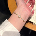 18K Gold Plated Sparkling Zircon Star Bangle Light Luxury Fashion Jewelry For Women view 2