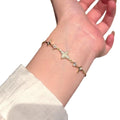 18K Gold Plated Sparkling Zircon Star Bangle Light Luxury Fashion Jewelry For Women view 5