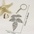 Zinc Alloy Simple Leaf Keychain For Bag Charm Gift – Antique Copper view 2
