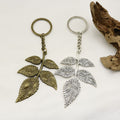 Zinc Alloy Simple Leaf Keychain For Bag Charm Gift – Antique Copper view 4