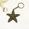 Zinc Alloy Minimalist Starfish Keychain Bag Charm Gift view 6