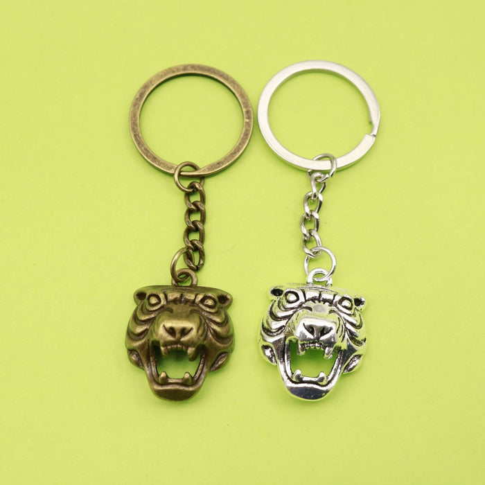 Zinc Alloy Minimalist Tiger Keychain Bag Charm Gift – Antique Copper