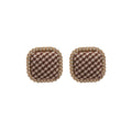 Light Luxury Fabric Square Zircon Stud Earrings With Silver Posts Korean Minimalist Jewelry view 5
