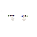 Korean Sweet Colorful Zircon Bowknot Stud Earrings For Women Elegant Small Alloy Earrings view 5
