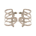 Sparkling Zircon Butterfly Copper Multi Layer Ear Cuff Clip-on Earrings Light Luxury Style view 5
