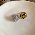 French Vintage Resin Geometric Round Leopard Print Open Ring For Stylish Index Finger view 4