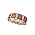 European Style Alloy Geometric Square Enamel Elastic Rope Spliced Bangle For Women view 5