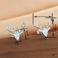 Delicate Christmas Reindeer Stud Earrings For Women Deer Antler Micro Pave Teardrop Zircon Jewelry view 4