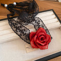 Lace Floral Pendant Necklace Elegant Sweet Cool Collarbone Chain For Women view 4