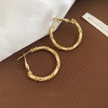 Metal Twisted Geometric Hoop Earrings, Minimalist European American Style Women's Ear Jewelry view 2