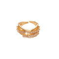 Luxury Copper Zircon Square Cross Adjustable Bracelet Ring French Court Style Hand Chain view 5