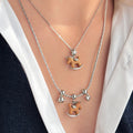 Light Luxury Copper Wooden Horse Heart Pendant Necklace For Women view 2