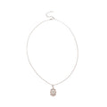 Light Luxury Copper Oval Hollow Zircon Pendant Necklace For Women Elegant Geometric Collarbone Jewelry view 5