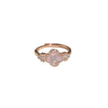 Sparkling Zircon Flower Cross Open Copper Ring, Light Luxury Minimalist Statement Jewelry view 5