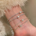 French Luxury Zircon Pearl Double Layer Open Bangle Vintage Palace Style Jewelry view 2