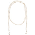 Light Luxury Faux Pearl Beaded Teardrop Crystal Pendant Sweater Necklace view 5