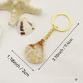Acrylic Two Tone Shell Cloud Scallop Keychain For DIY Gift view 2
