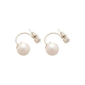 Light Luxury Copper Geometric Round Pendant Drop Earrings With Sparkling Zircon For Women view 5