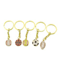 Zinc Alloy Rhinestone Sports Ball Keychain Car Key Ring view 5