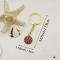Zinc Alloy Rhinestone Sports Ball Keychain Car Key Ring view 2