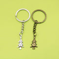 Metal Christmas Tree Star Keychain Holiday Gift view 1