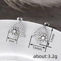 Light Luxury Princess Sparkling Christmas Tree Stud Earrings With Snowflake Winter Romantic Jewelry view 4
