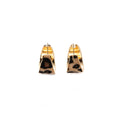 Vintage Geometric Leopard Print Alloy Hoop Earrings For Women, Luxury Chunky Animal Pattern Statement Earrings view 5