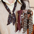 Vintage Chiffon Acrylic Geometric Tassel Sweater Necklace, Maillard Style Niche Collarbone Chain view 2