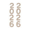 Alloy 2026 Number Rhinestone Tassel Drop Earrings With Silver Pins, Luxe Western Style view 5