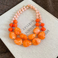 Light Luxury Irregular Geometric Acrylic Double Layer Pendant Choker Necklace view 3