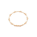 Light Luxury Copper Open Bangle With Sparkling Zircon Round Rectangle Heart Design view 5