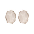 French Court Style Resin Oval Geometric Open Ring And Stud Earrings Jewelry Set view 5