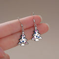Wax Set Shiny Christmas Tree Drop Earrings For Women Metal European Korean Holiday Jewelry view 3