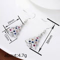 Wax Set Shiny Christmas Tree Drop Earrings For Women Metal European Korean Holiday Jewelry view 4