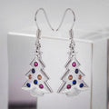 Wax Set Shiny Christmas Tree Drop Earrings For Women Metal European Korean Holiday Jewelry view 2