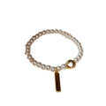 French Vintage Faux Pearl Round Pendant Beaded Bracelet Elegant Light Luxury Jewelry For Women view 5