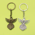 Zinc Alloy Simple Angel Keychain Bag Charm Gift – Antique Copper view 1