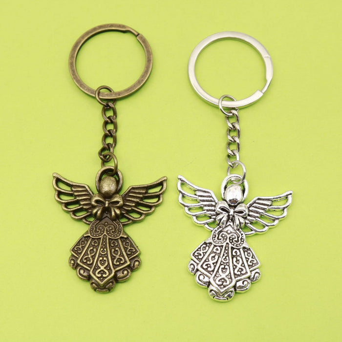 Zinc Alloy Simple Angel Keychain Bag Charm Gift – Antique Copper